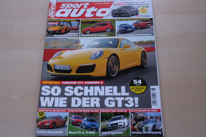Deckblatt Sport Auto (06/2016)